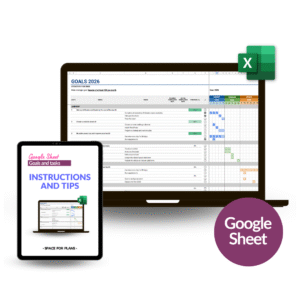 Goals and task_Google Sheet Templates_Space for plans